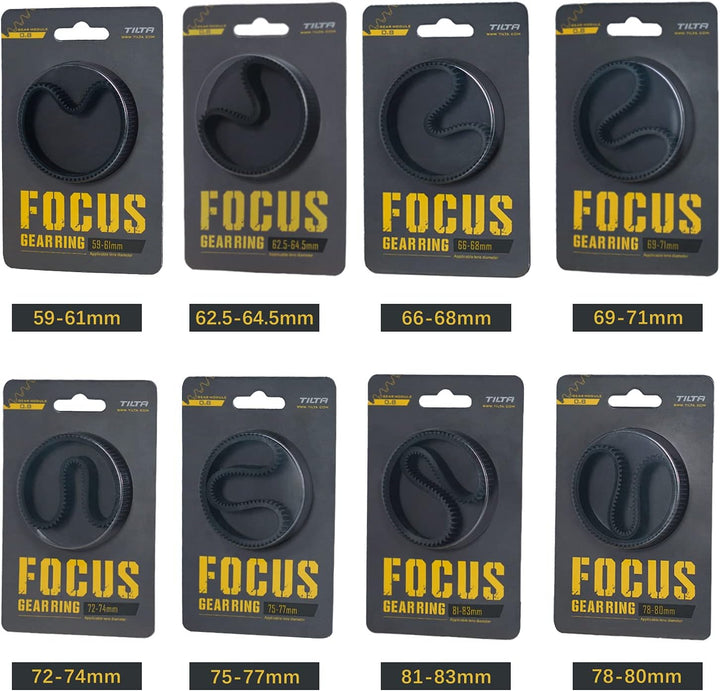 Tilta Seamless Focus Gear Ring (8 Stück), 360° Seamless Rotation Silent für Tilta Mini Follow Focus