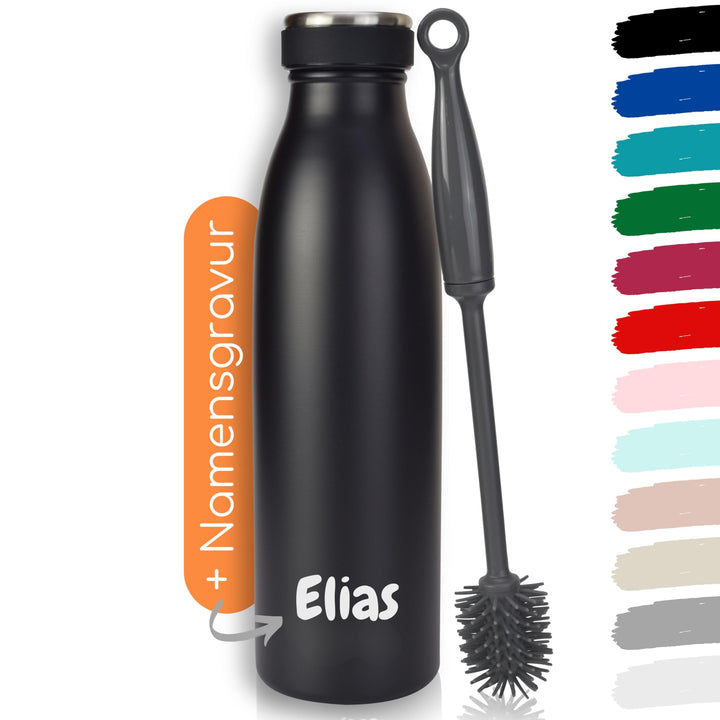 Milu® Trinkflasche mit Gravur personalisiert - als Geschenk-Idee Ostern, Vatertag, Muttertag, Weihna
