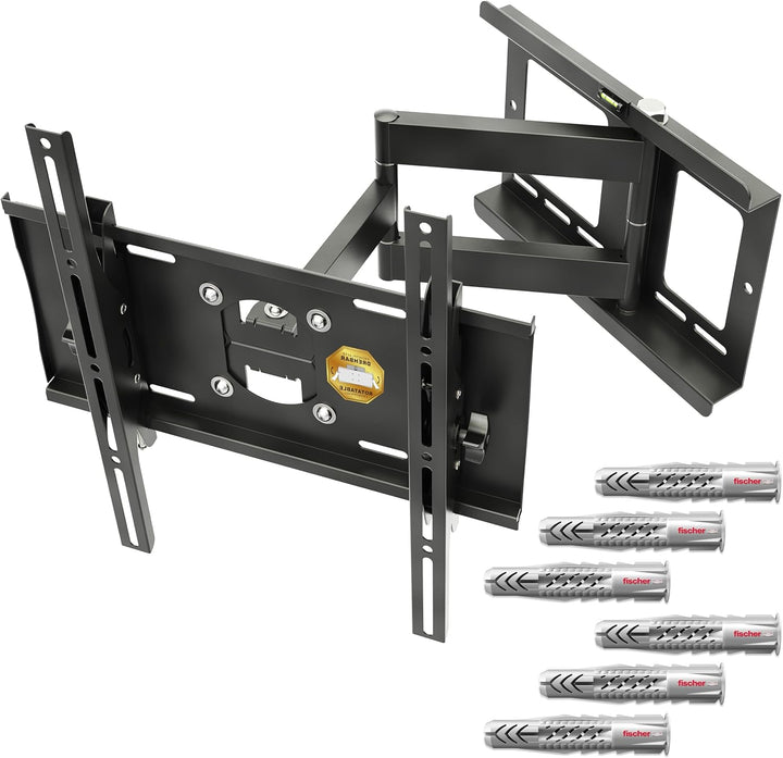RICOO TV Wandhalterung Schwenkbar für 40-75 Zoll, inkl. Fischer Dübel Universal, TV Halterung R23-F,