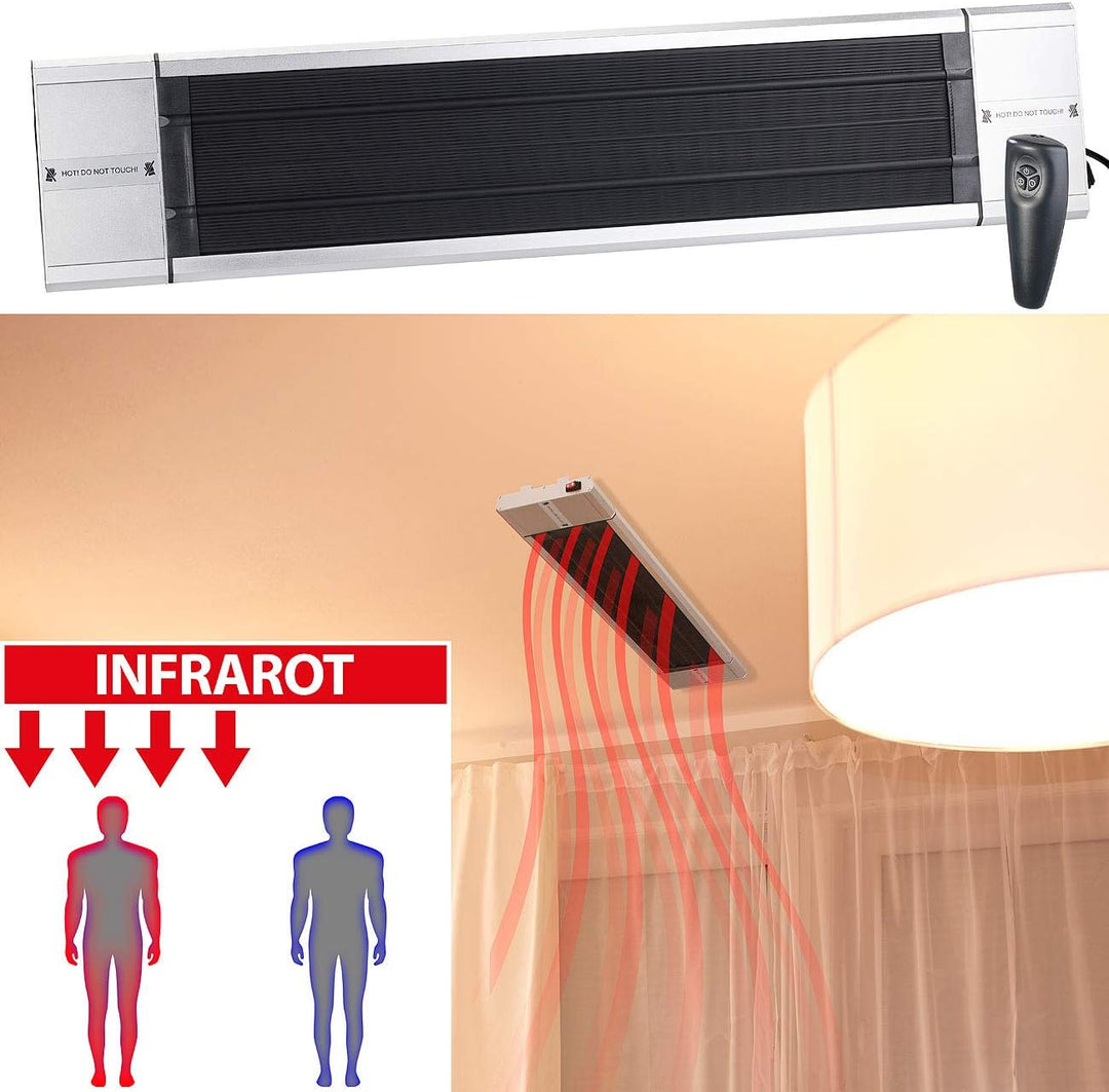 Semptec Urban Survival Technology Dunkelheizstrahler: Profi-Infrarot-Heizstrahler RA-118, Fernbed.,