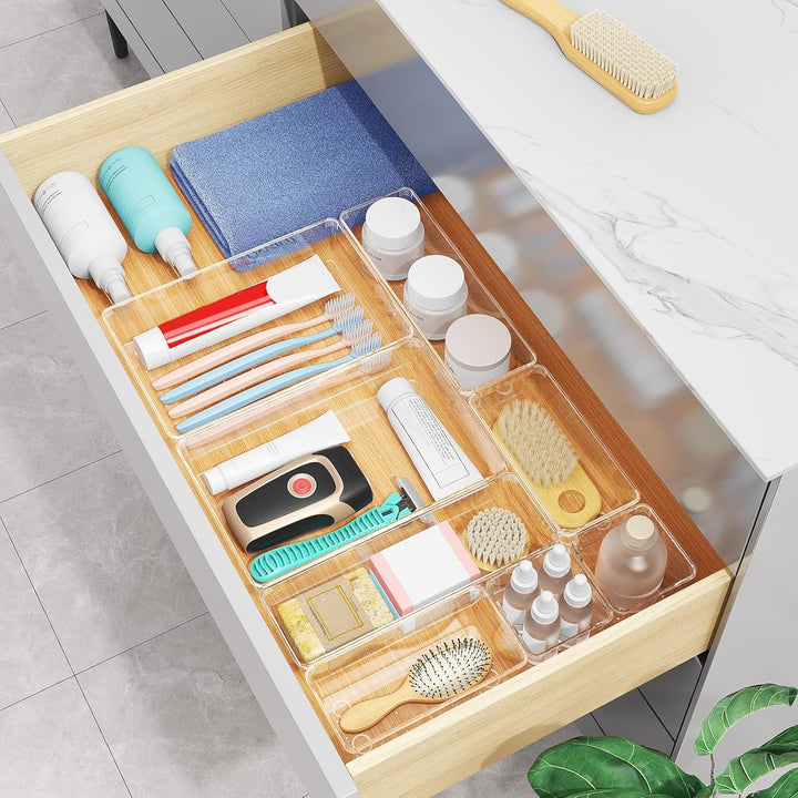 Schubladen Organizer -16 Stück Schminktisch Organizer in 4 Grössen, Drawer Organizer, Make Up Organi