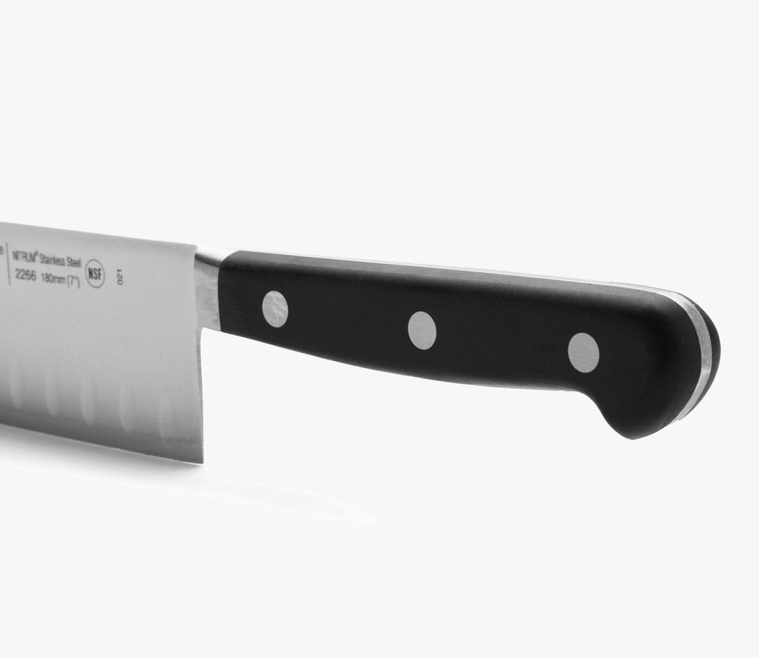 Arcos Opera - Santoku Messer - NITRUM geschmiedetem Edelstahl 180 mm - HandGriff POM Farbe Schwarz
