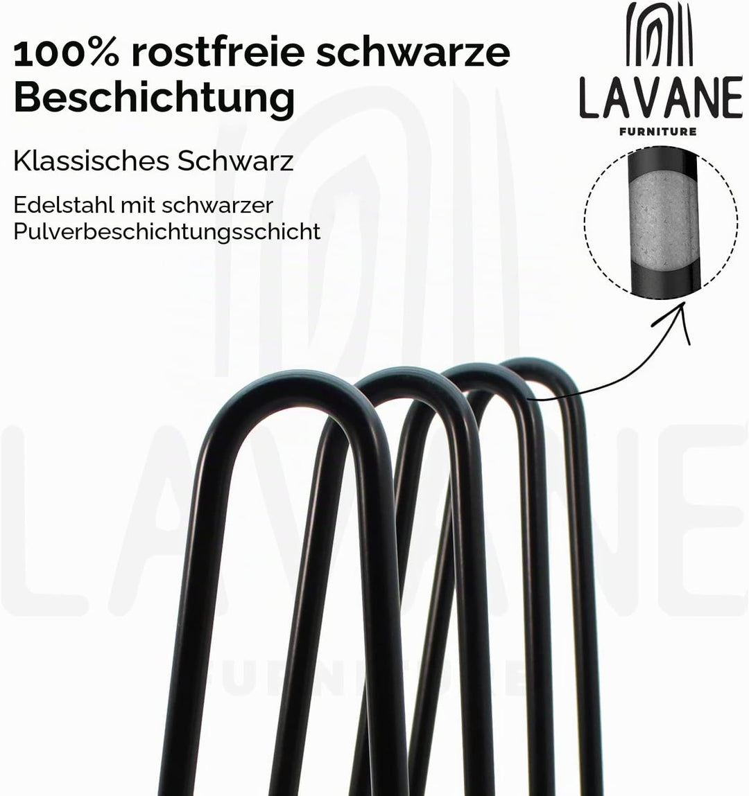 4" / 10cm Haarnadel Tischbeine, La Vane 4 Stück Modern-Stil DIY Metall Möbelfüsse Hairpin Legs mit B