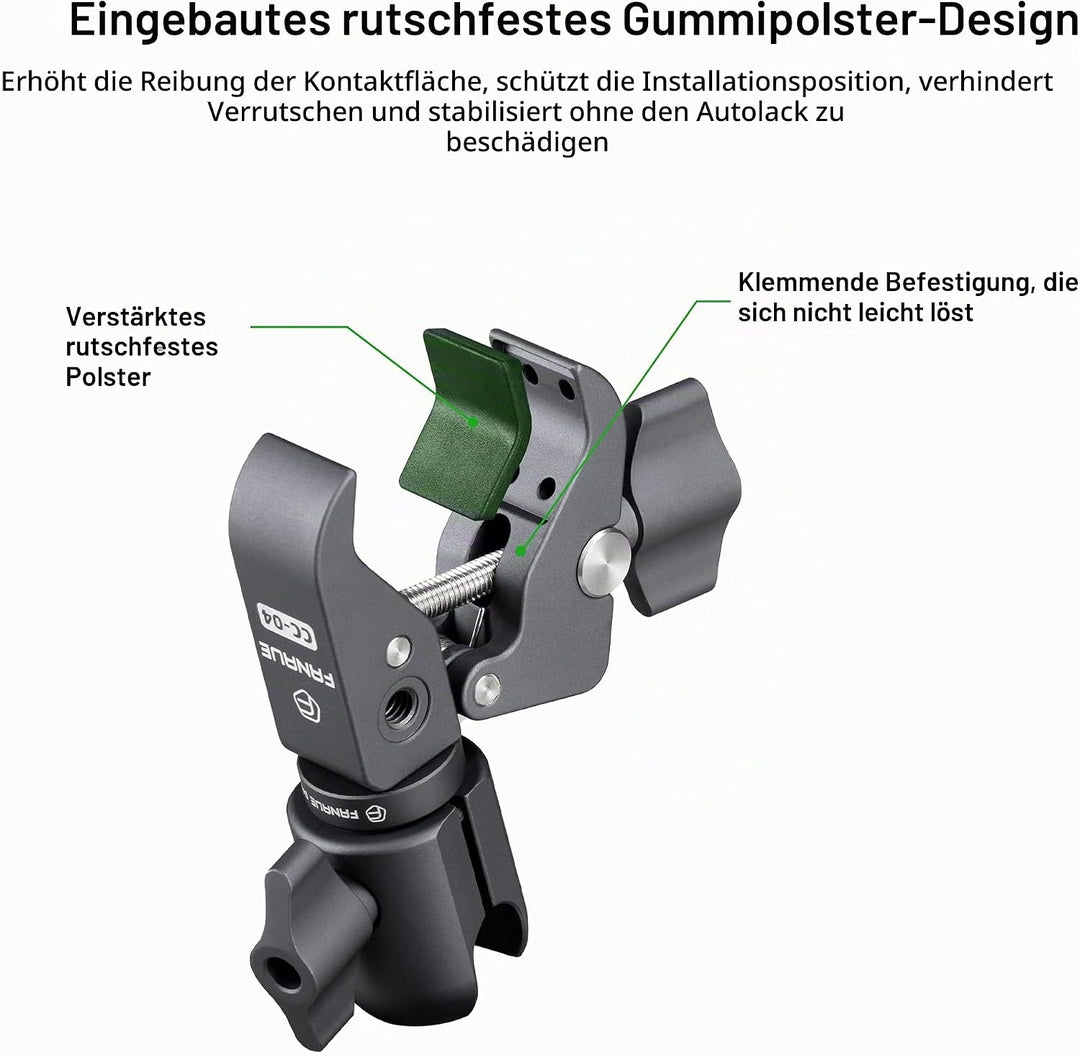 FANAUE Single Socket Arm with Handlebar Base Mount Strong Rod Clamp Compatible with RAM Mounts 1 Inc