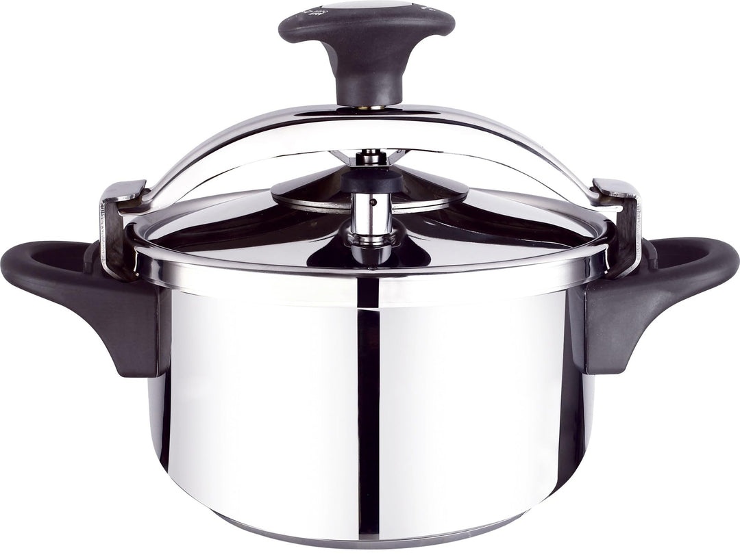 Bastilipo - Express Classic 6 Kochtopf aus Edelstahl, 6 Liter | Druck- und Sicherheitsventil | Kompa