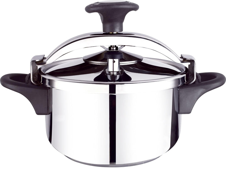 Bastilipo - Express Classic 6 Kochtopf aus Edelstahl, 6 Liter | Druck- und Sicherheitsventil | Kompa