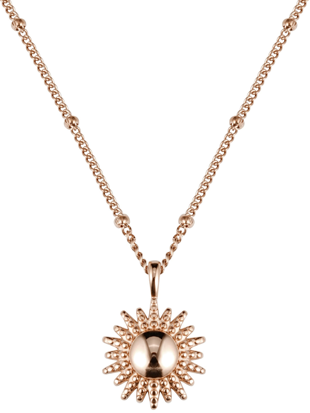 BONNYBIRD® Kette Sonne Damen BonnySun - Premium Halskette Damen mit Sonne Anhänger aus Edelstahl in