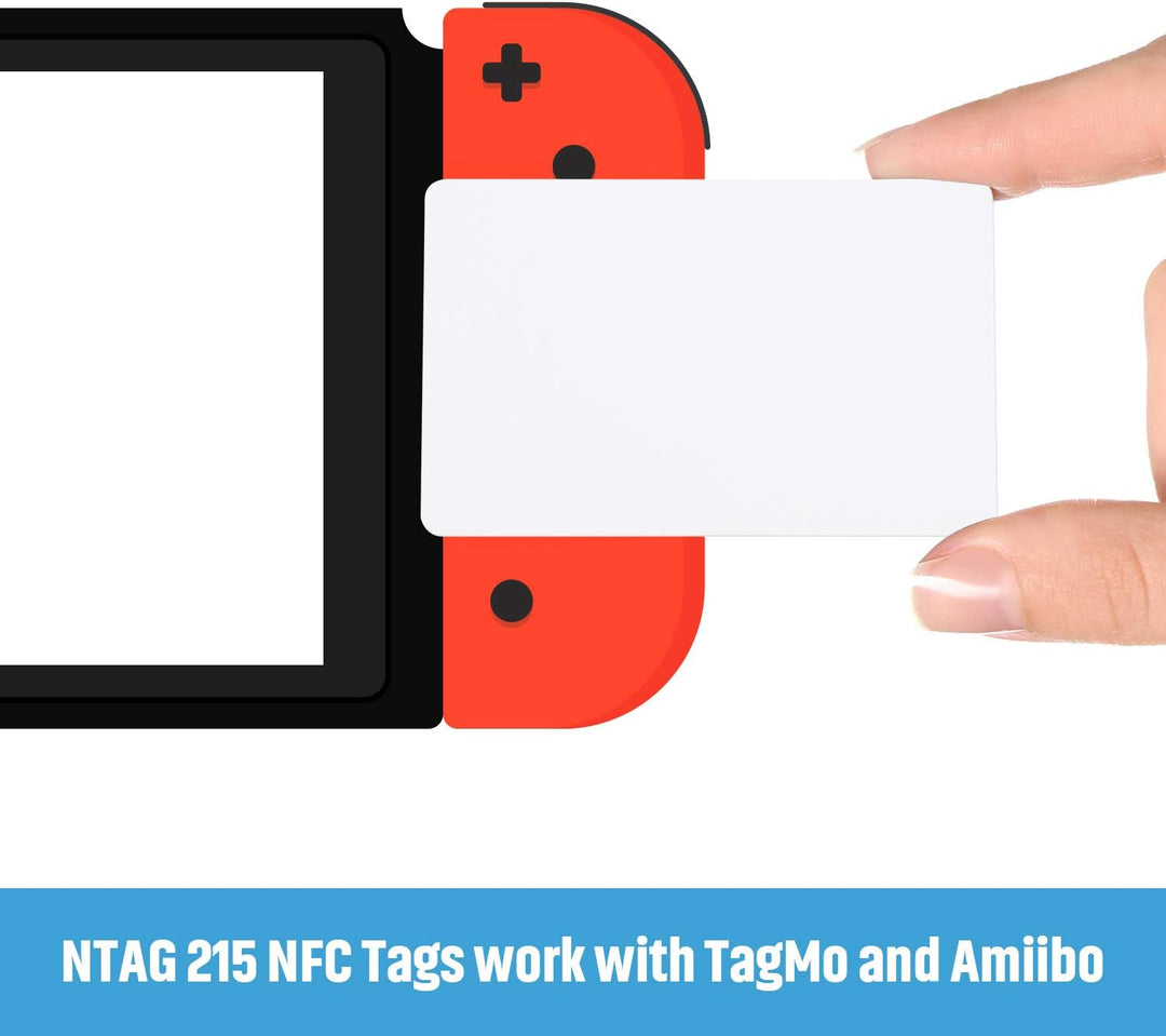 NTAG215 NFC Karten, PVC Karten Weiss Etiketten Kompatibel mit TagMo und Amiibo für Alle NFC-Fähigen