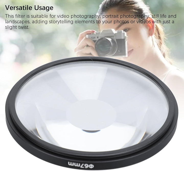 ciciglow 62 mm Spiralförmiger Halo-Effektfilter aus Optischem Glas, MRC-Beschichtung, Wasserdicht, K