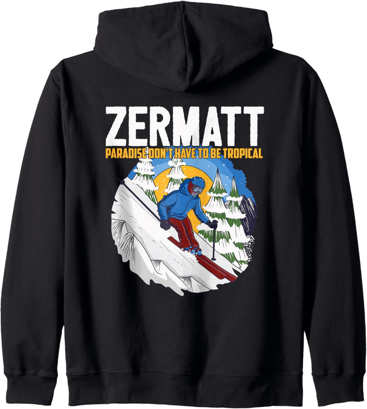 Zermatt Schweiz Matterhorn Skifahren Ski Skier Skifahrer Kapuzenjacke