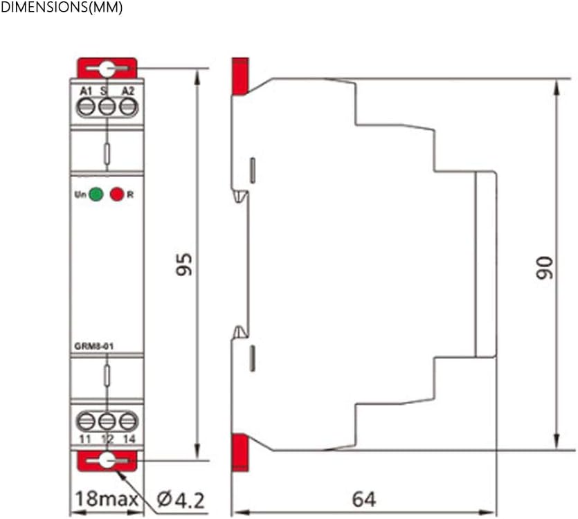 Tosuny GRM8-02 Elektronisches Impulsrelais, AC/DC 12-240V Stromstossrelais, Speicherrelais mit LED-A