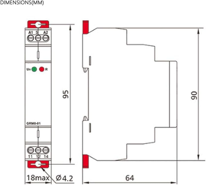 Tosuny GRM8-02 Elektronisches Impulsrelais, AC/DC 12-240V Stromstossrelais, Speicherrelais mit LED-A