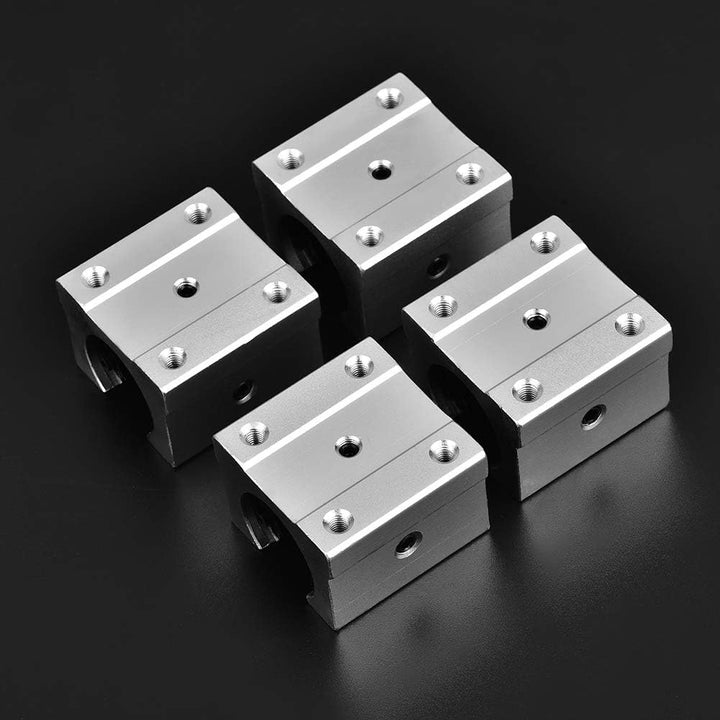 Dioche 4 Stück SBR16UU 16 Mm Offener Kastentyp Aluminium-Linearlager-Gleitblock CNC Aluminium Offene