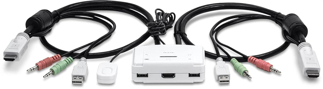 TRENDnet TK-215i 2-Port HDMI KVM Switch, Steuern von 2 Computern über eine einzigen Bedienpult, Voll
