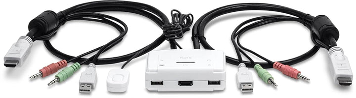 TRENDnet TK-215i 2-Port HDMI KVM Switch, Steuern von 2 Computern über eine einzigen Bedienpult, Voll