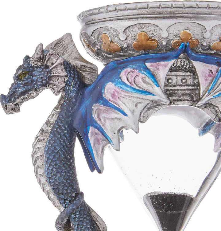 Design Toscano Todestürdrache Gothic-Deko Sanduhrstatue, Polyresin, vollfarbe, 15 cm Single Hourglas