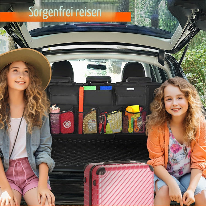 Kofferraum Organizer Auto, multi aufbewahrungstasche für auto mit netztaschen, kofferraumtasche, sch