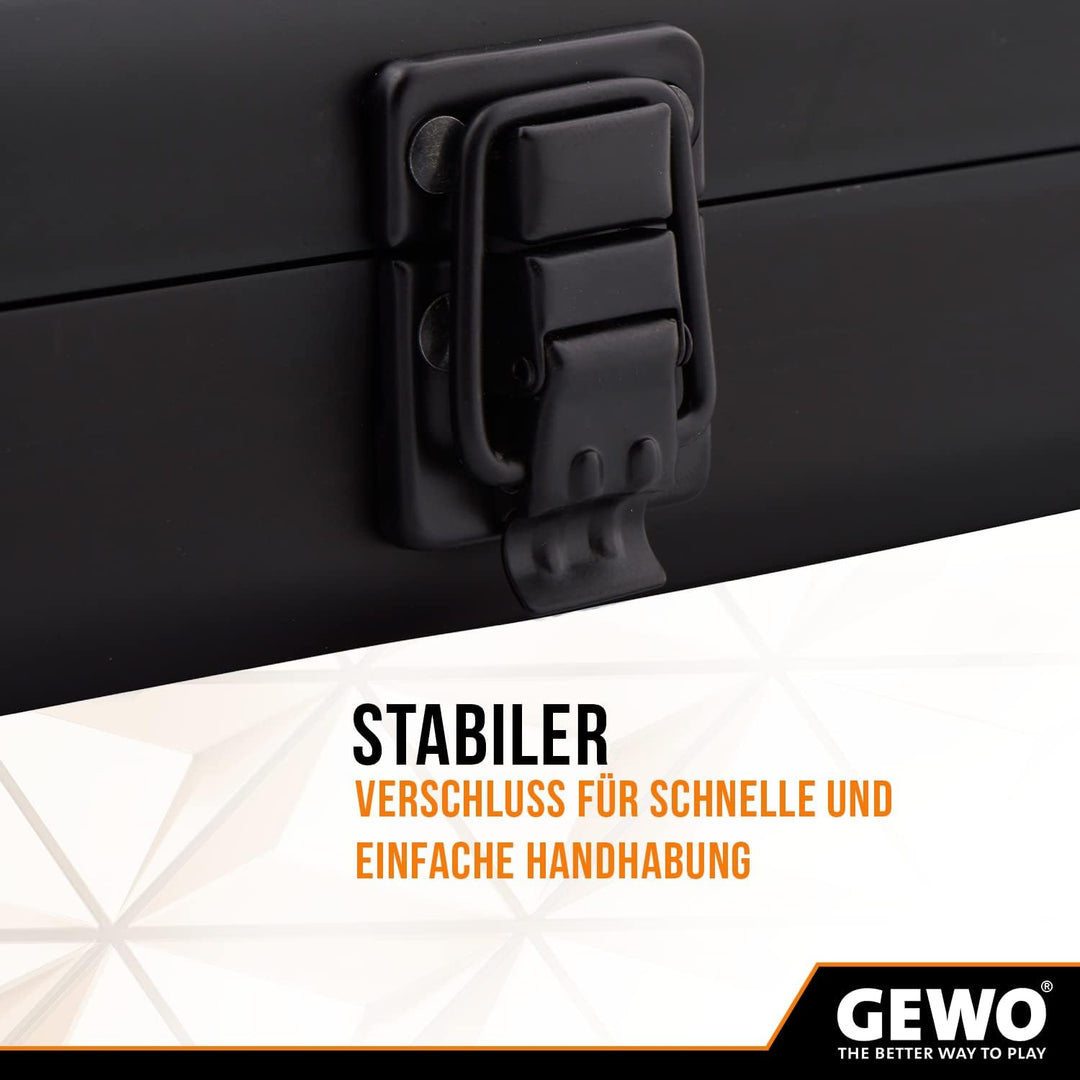 GEWO Schlägerkoffer Alu-Safe - Tischtennis Alukoffer mit Schaumstoff für geschützten Transport und s