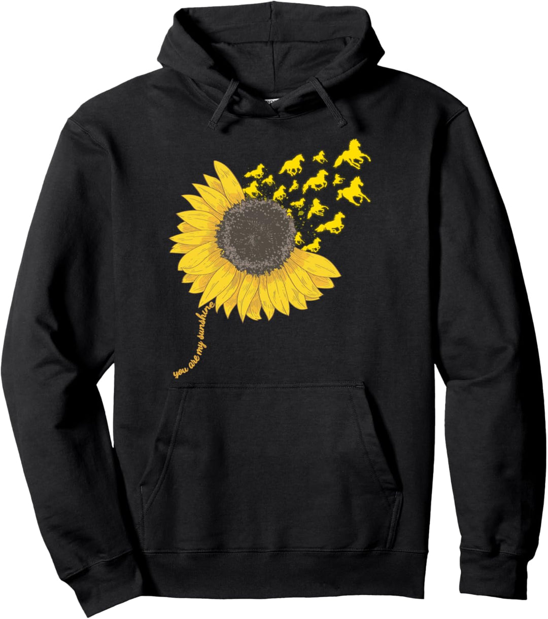 Du bist mein Sonnenschein Pferd Sonnenblume Cute Horse Lover Pullover Hoodie