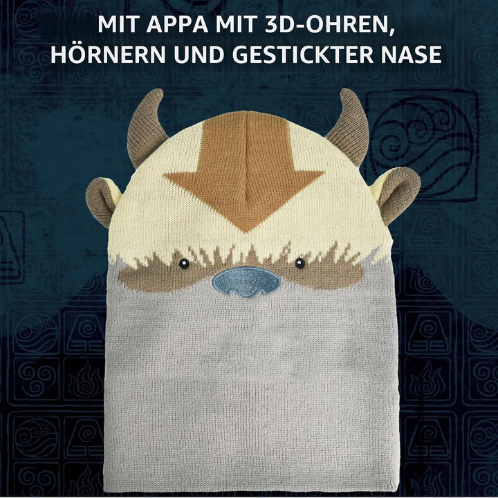 Avatar The Last Airbender Strickmütze für den Winter, mit Manschette, Mehrfarbig, Einheitsgrösse mul