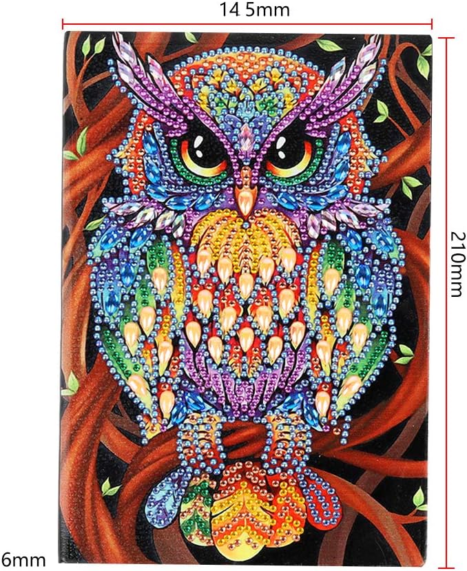 DIY Diamond Painting Notizbücher Blanko Eule Malen nach Zahlen Kits Kreatives A5 Tagebuch Buch Kunst