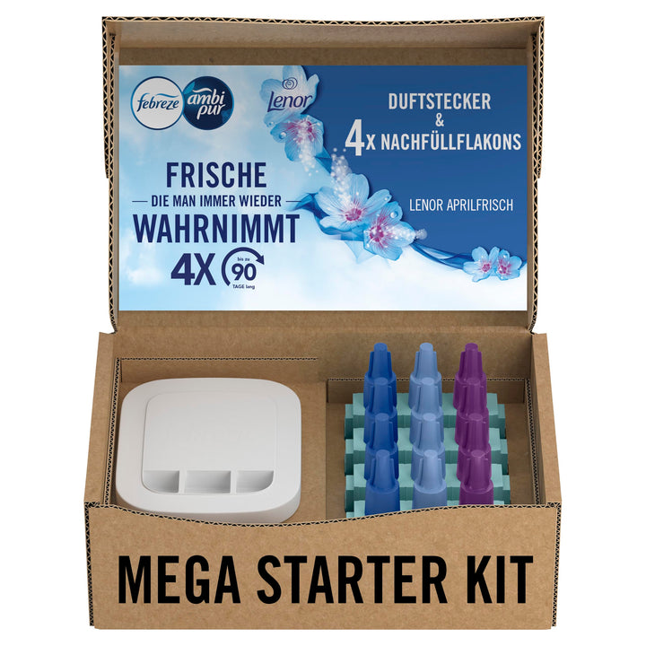 Febreze Programmierbarer Lufterfrischer 3Volution Duftstecker Starter-Kit + Nachfüllflakons 80 ml Ap