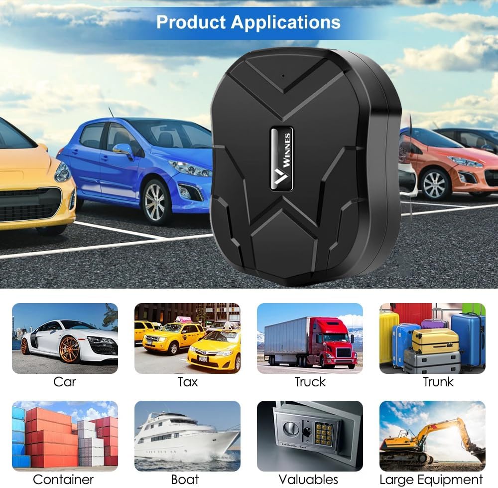 GPS Tracker Auto ohne ABO, 10000mAh GPS Tracker mit Starker Magnet, Langer Standby Echtzeit Position
