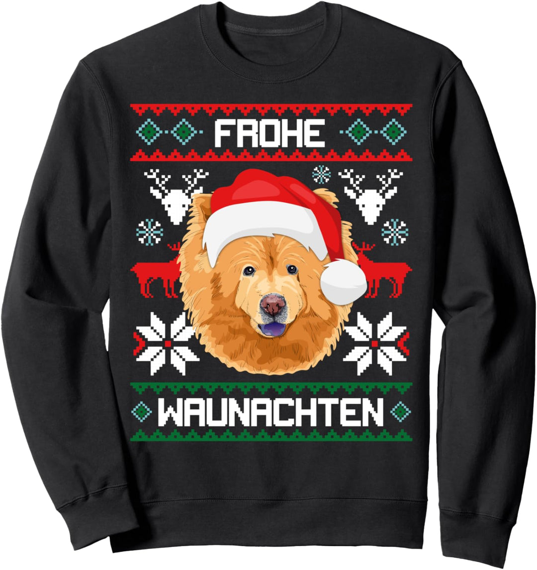 Chow-Chow Frohe Waunachten Weihnachten Hund Xmas X-Mas Sweatshirt