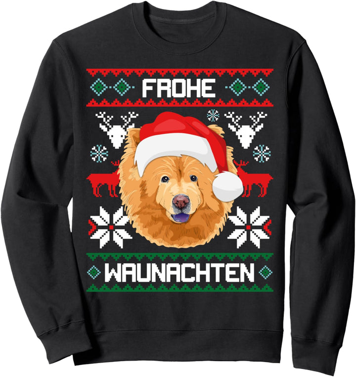 Chow-Chow Frohe Waunachten Weihnachten Hund Xmas X-Mas Sweatshirt