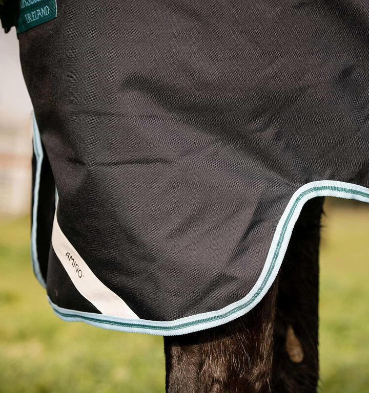 Horseware Amigo Bravo 12 Plus medium mit Halsteil Navy/Aqua Gr. wählbar (145), 145