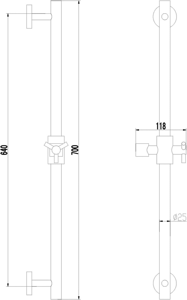PaulGurkes Duschstangenset Kreuzgriff Duschstange Handbrause Schlauch Aufputz Duschedusche