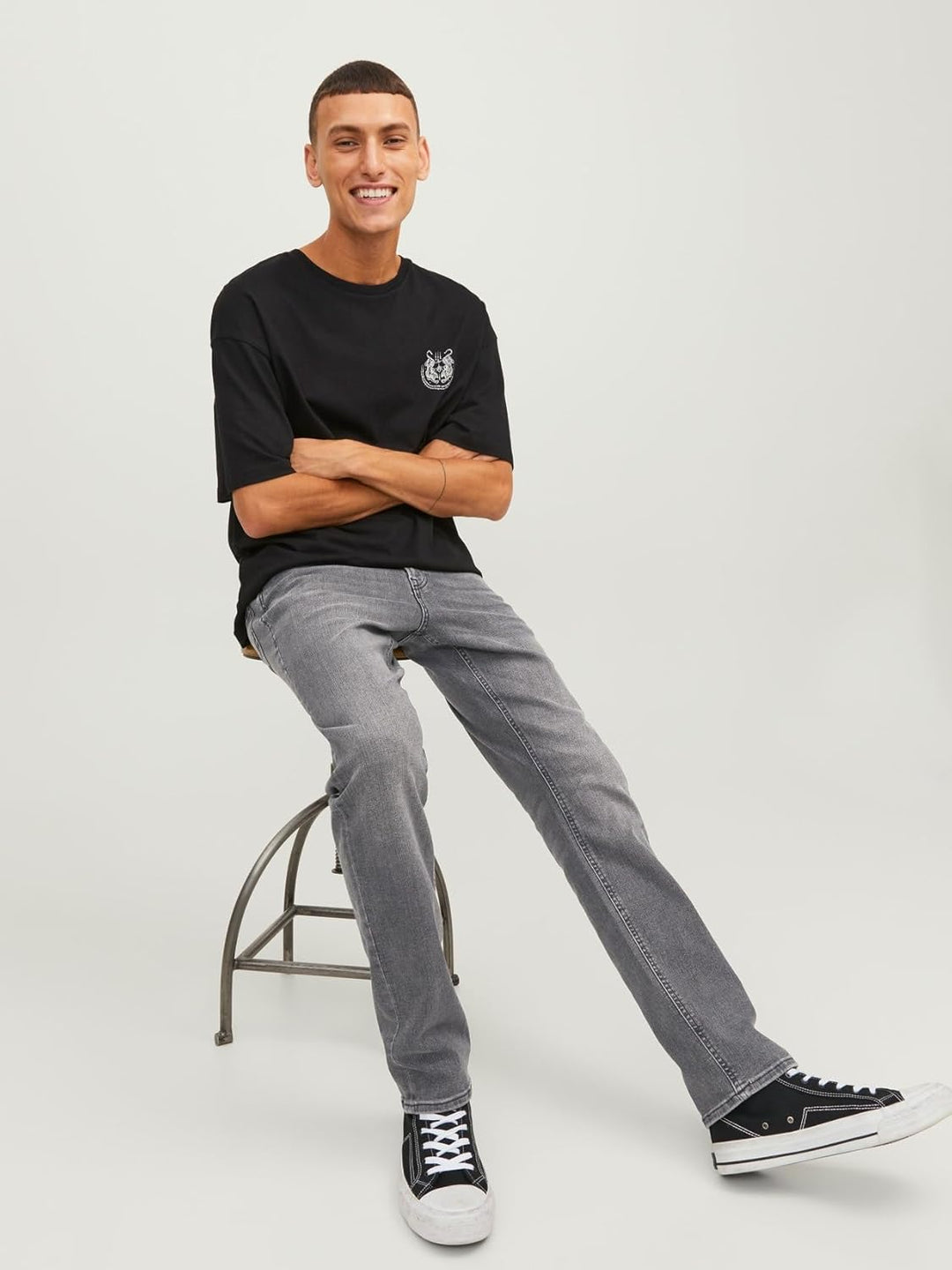 JACK & JONES Herren Jeans 33W / 32L Black Denim 1, 33W / 32L Black Denim 1