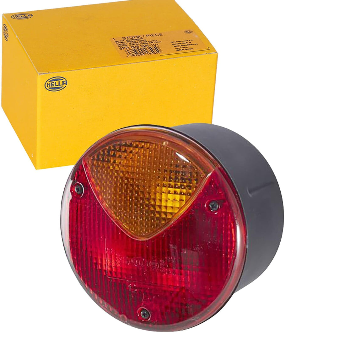 HELLA Rückleuchte - Glühlampe - 24V / 12V - Anbau/geschraubt - ECE/ADR/GGVS - Lichtscheibenfarbe: ro