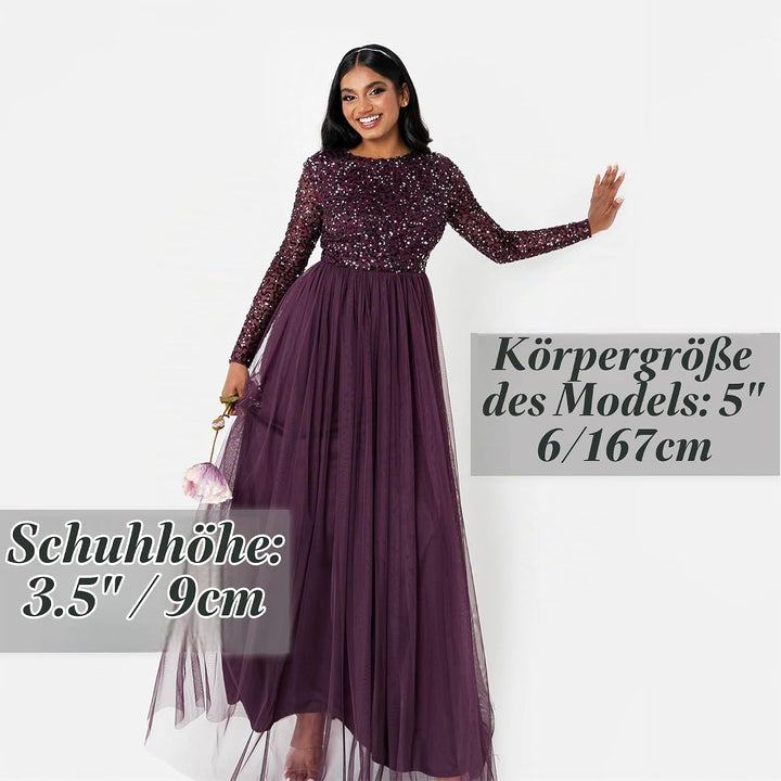Maya Deluxe Damen Bridesmaid Dress Beere 34, Beere 34