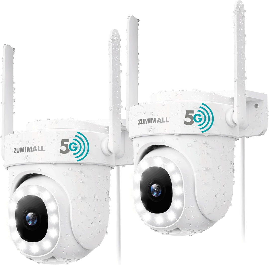 ZUMIMALL 5MP Überwachungskamera Aussen 5G/2,4GHz WLAN Kamera Überwachung aussen Kabelgebunden, 355°/