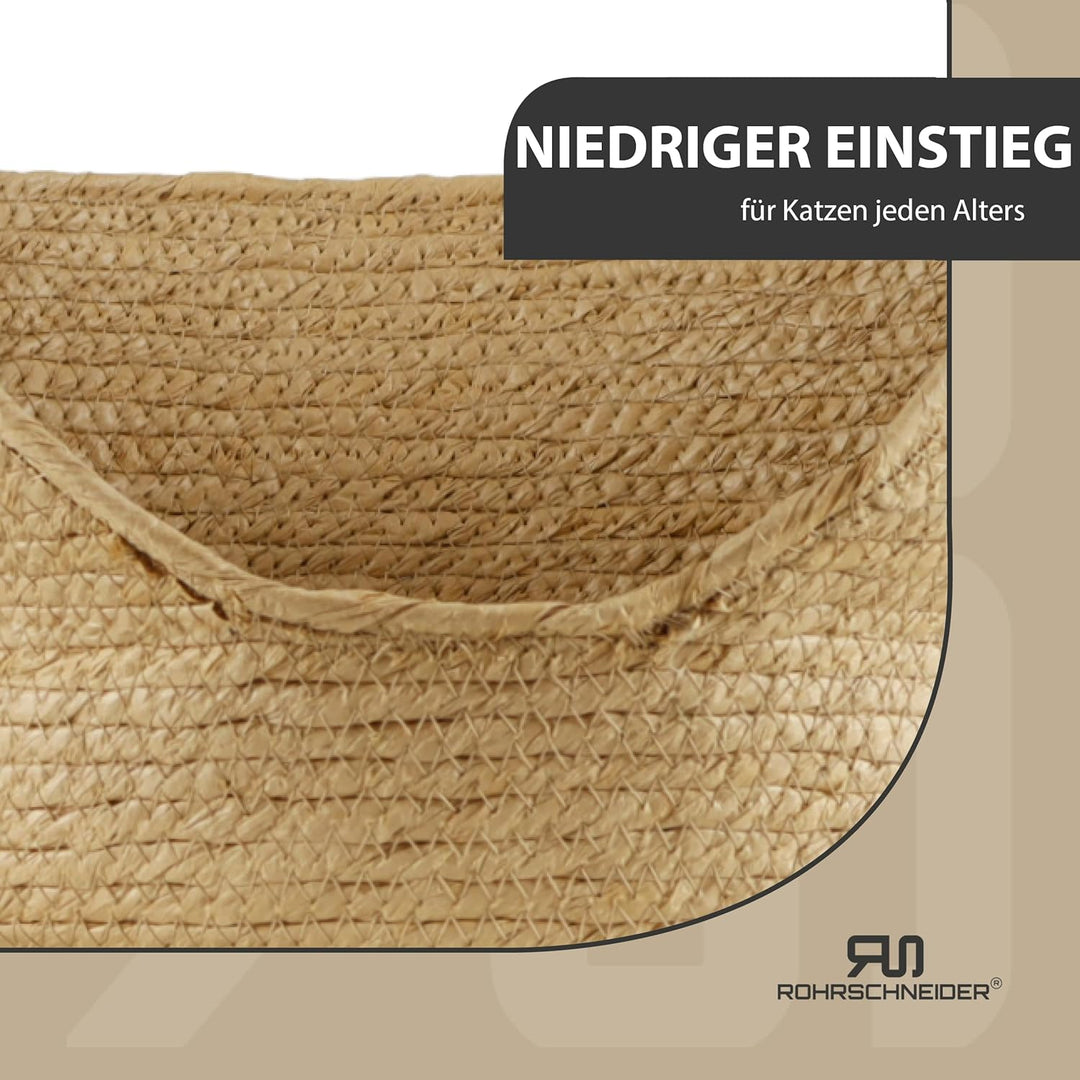 Rohrschneider umweltfreundlicher Tierkorb | Hundebett & Katzenbett aus geflochtenem Papier mit weich
