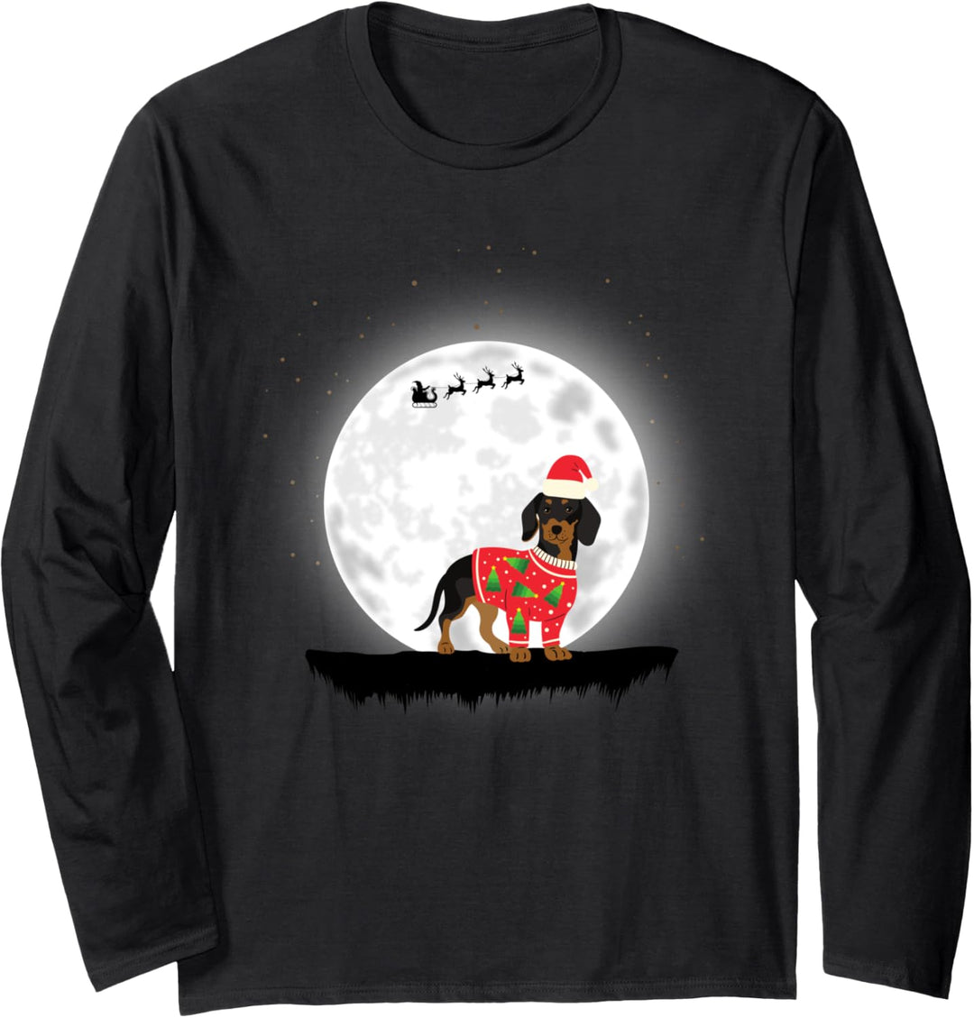 Dackel Weihnachten kostüm Langarmshirt