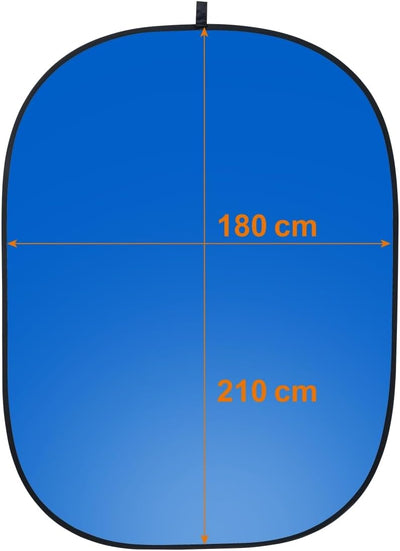 Walimex 2in1 Falthintergrund grau/blau (180x210 cm) 180x210 cm grau/blau, 180x210 cm grau/blau