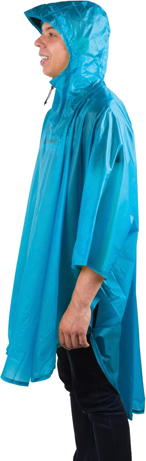 Sea to Summit - Nylon Poncho & Tarp - Leichter & Wasserdichter Regenschutz - Mit Kapuze - Schützt gr