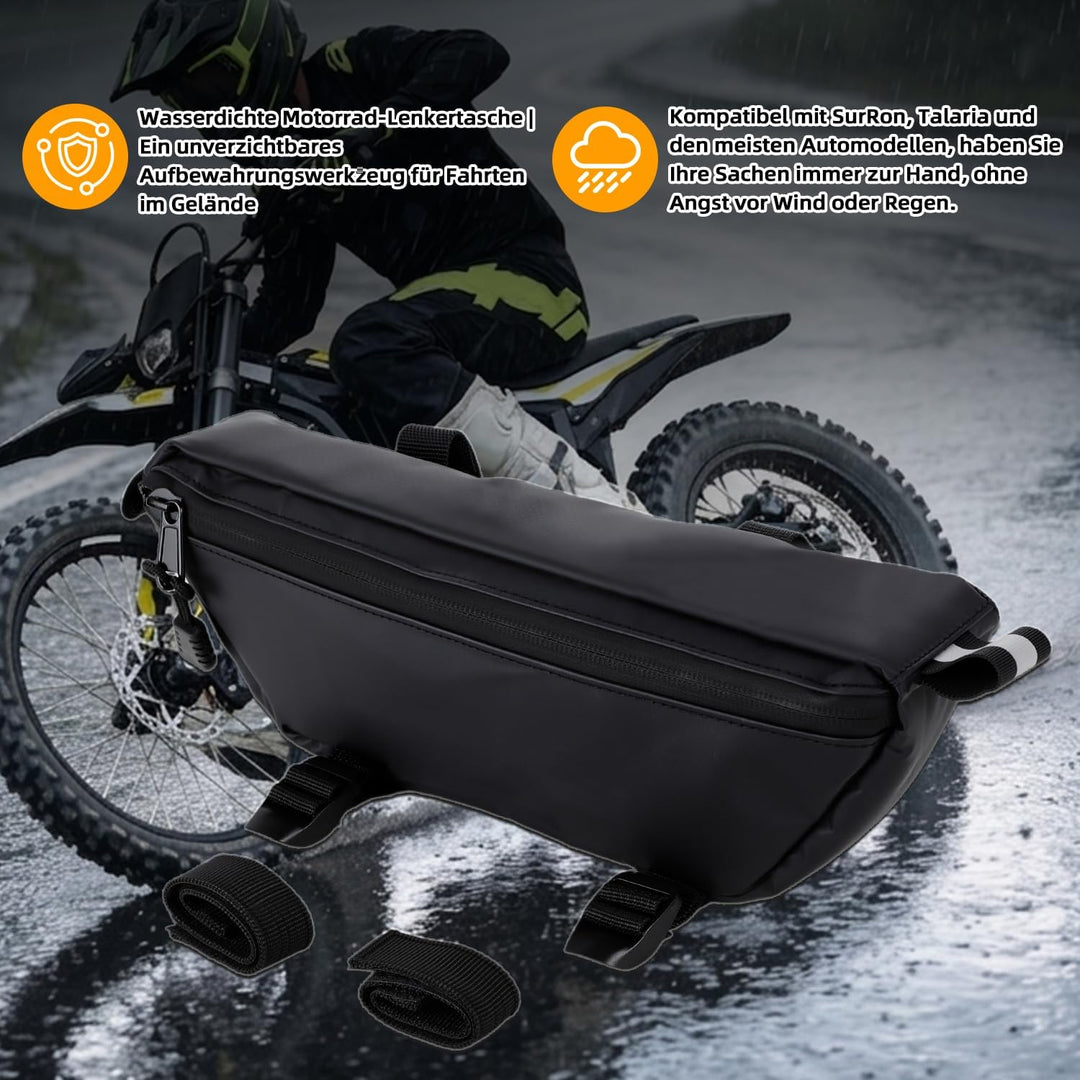 Motorrad Lenkertasche Wasserdicht 22mm/28mm Lenker Aufbewahrungstasche mit Riemen für Surron X/S Tal