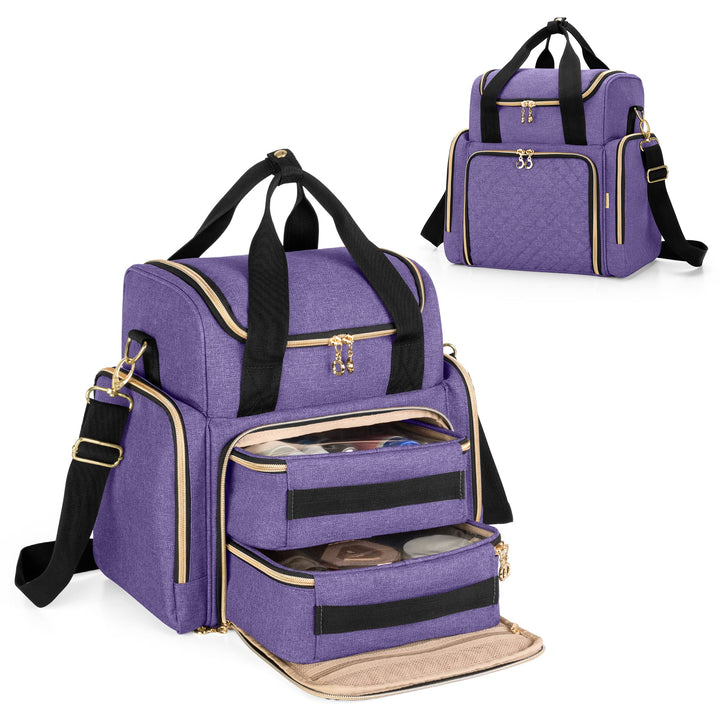 Luxja Kulturtasche Damen, Make Up Organizer Tasche, Kosmetikkofffer für Make up, Kosmetiktasche zum