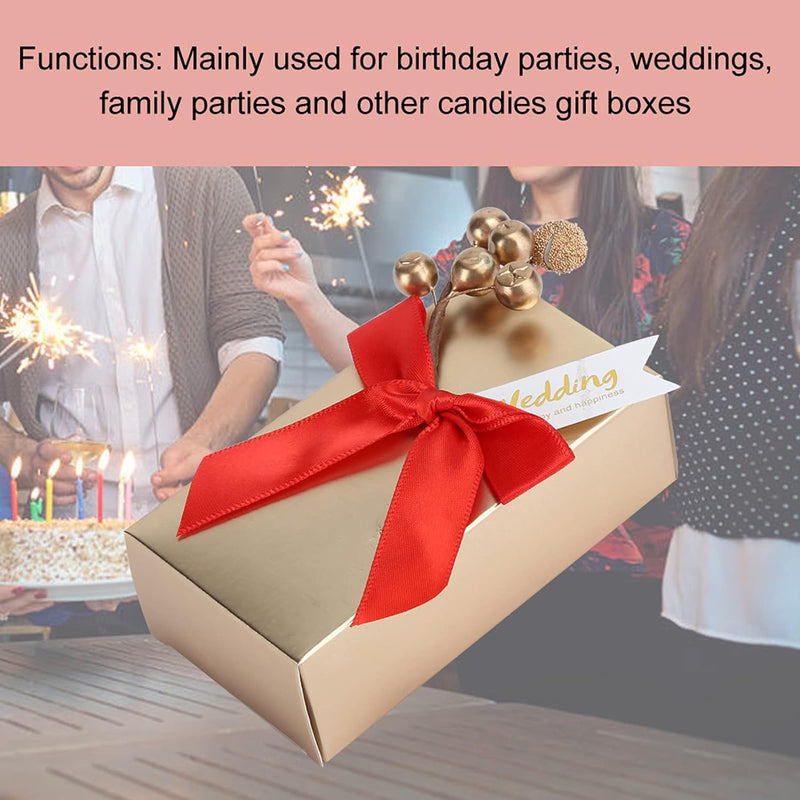 MOUMOUTEN 50 Stück Party-Geschenkboxen, Champagnerfarbe, Süssigkeiten, schicke Hochzeitsgeschenkboxe