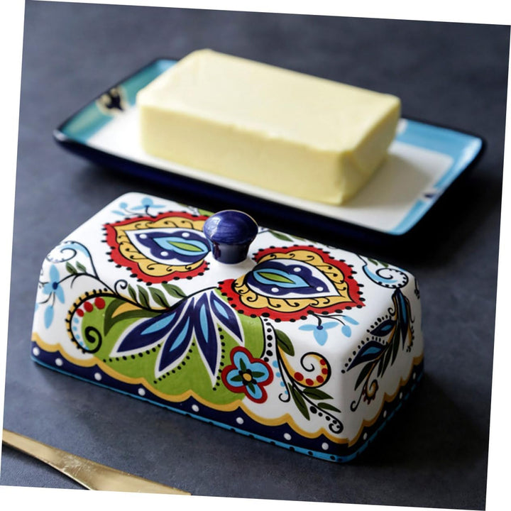 Cabilock 1stk Butterdose Keramische Butter Butterbehälter Butter Aufbewahrungsbox Butter-aufbewahrun