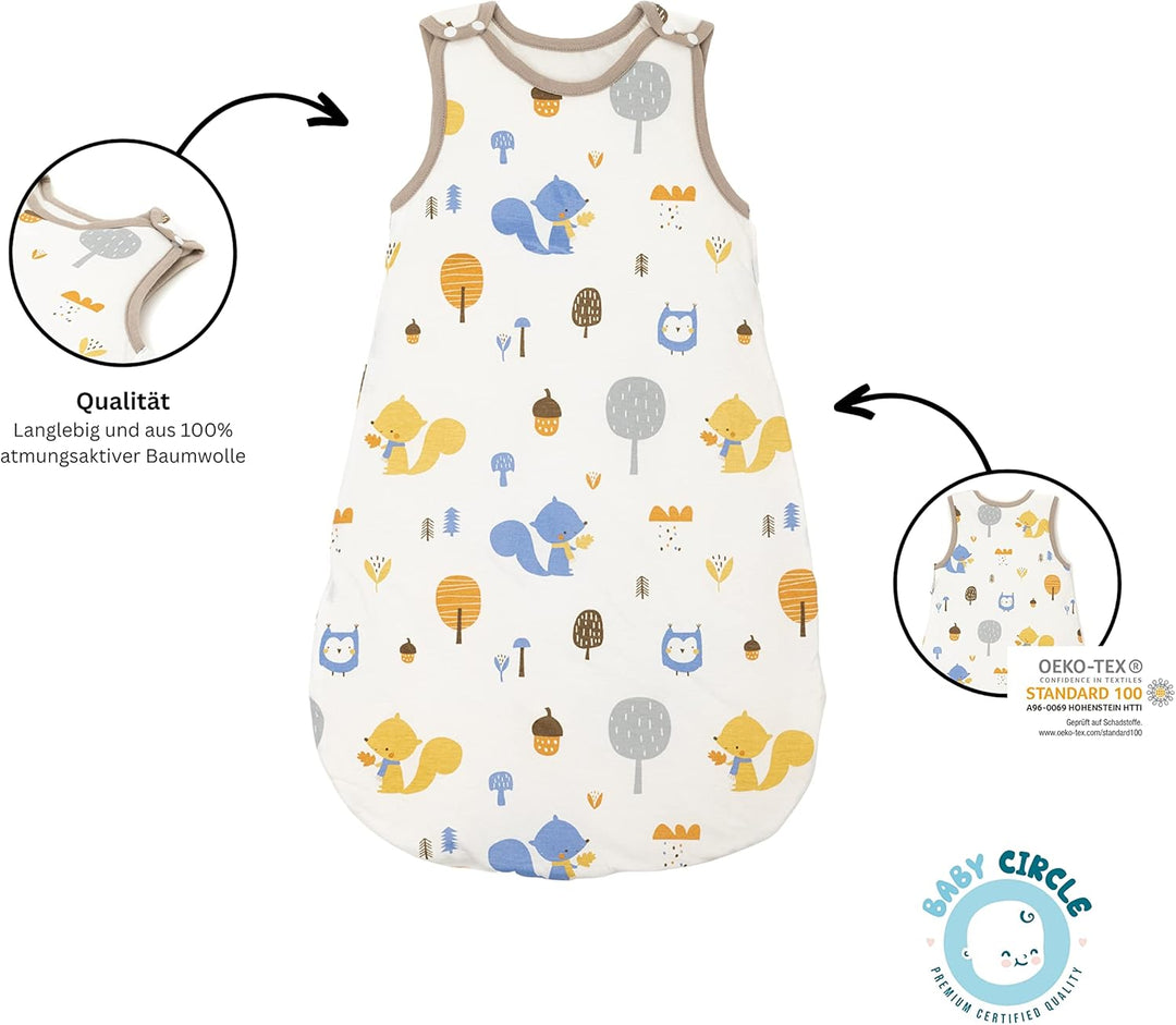 Baby Circle® Babyschlafsack | Schlafsack rund 2.5 TOG | 100% Bio-Baumwolle | Ganzjahresschlafsack |