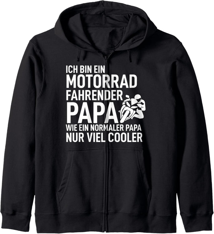 Ich bin ein Motorrad fahrender Papa Bester Dad der Welt Kapuzenjacke