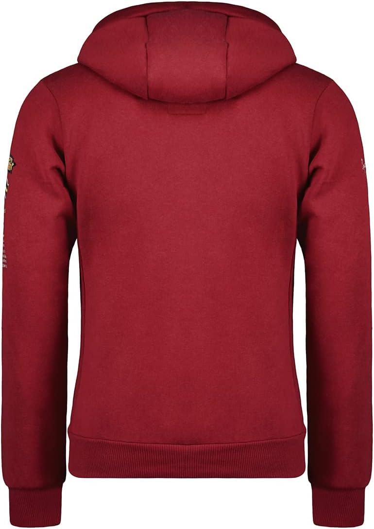 Geographical Norway GYMCLASS Men - Herren Kapuzenpullover Hoody S Burgundy, S Burgundy