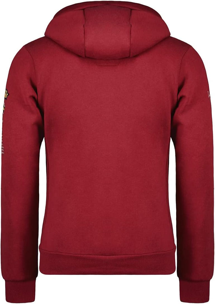 Geographical Norway GYMCLASS Men - Herren Kapuzenpullover Hoody S Burgundy, S Burgundy
