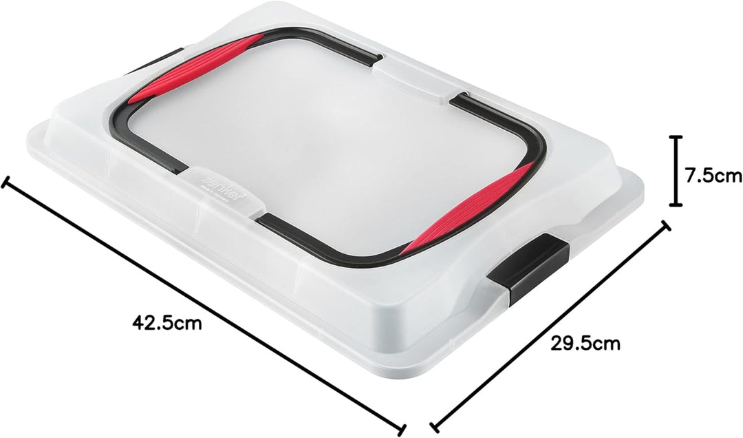 Zenker 7903 Blechkuchen-Container to go (Kuchenform: ca.425x295x75 mm), Menge: 1 Stück & Z6527 Gugel