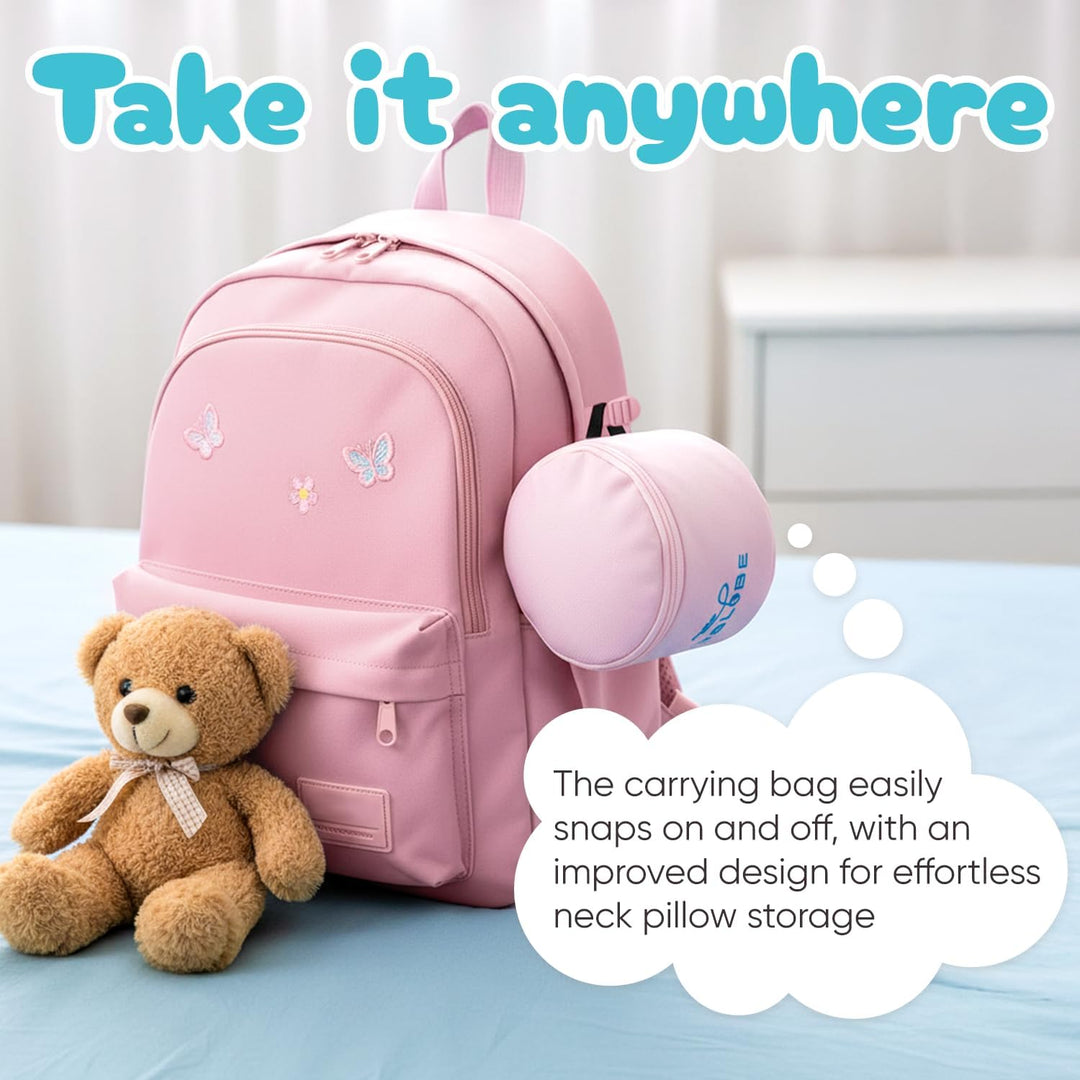 Proglobe Junior Nackenkissen für Kinder - Ergonomisches Reisekissen aus Memory-Schaum für Auto, Flug