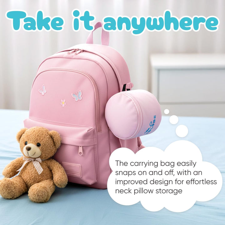 Proglobe Junior Nackenkissen für Kinder - Ergonomisches Reisekissen aus Memory-Schaum für Auto, Flug